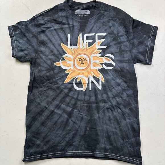 Ed Sheeran Other - ED Sheeran Life Goes On Black/Gray Tie Dye t-shirt size Medium